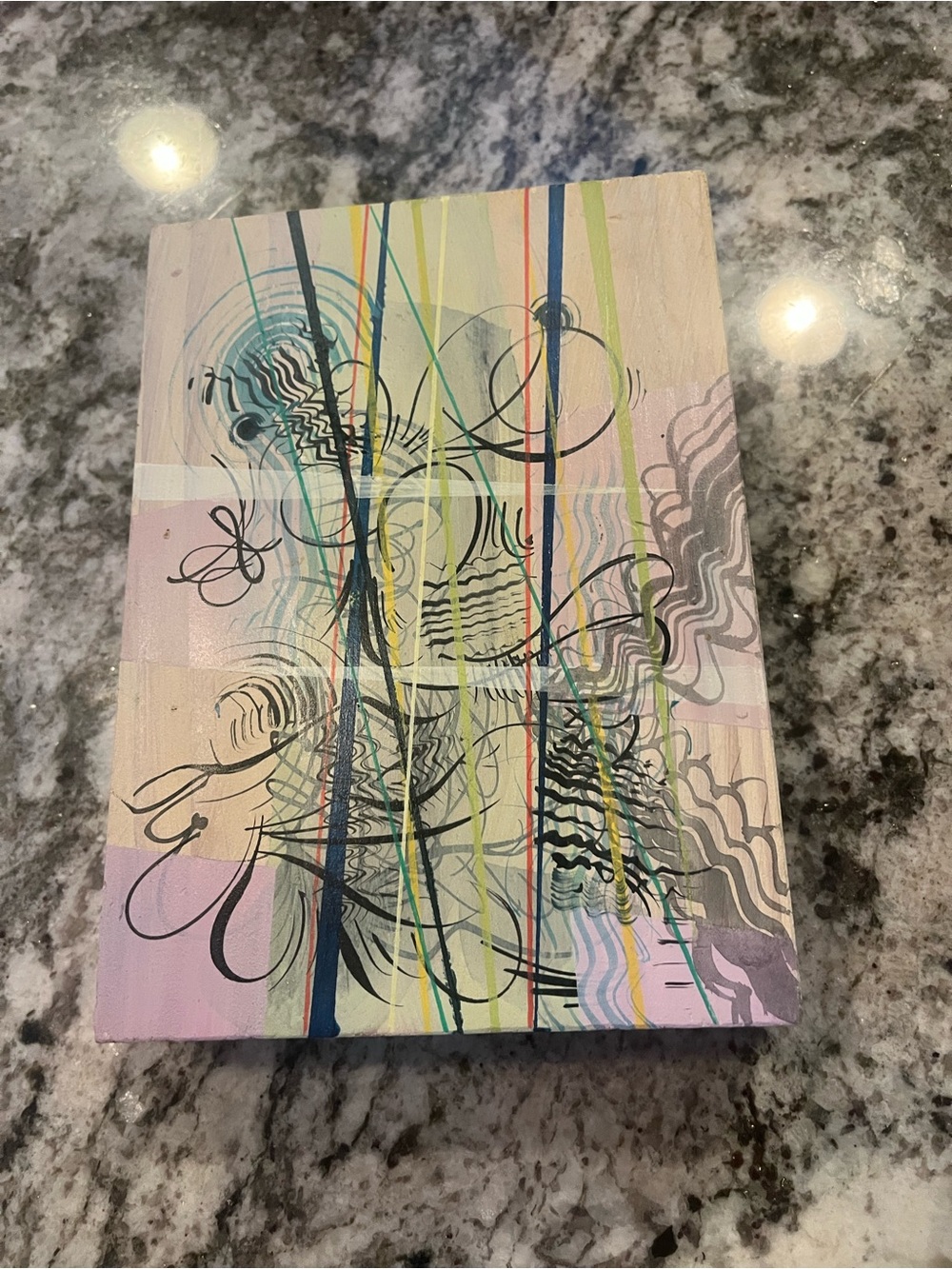 Abstract art on wood